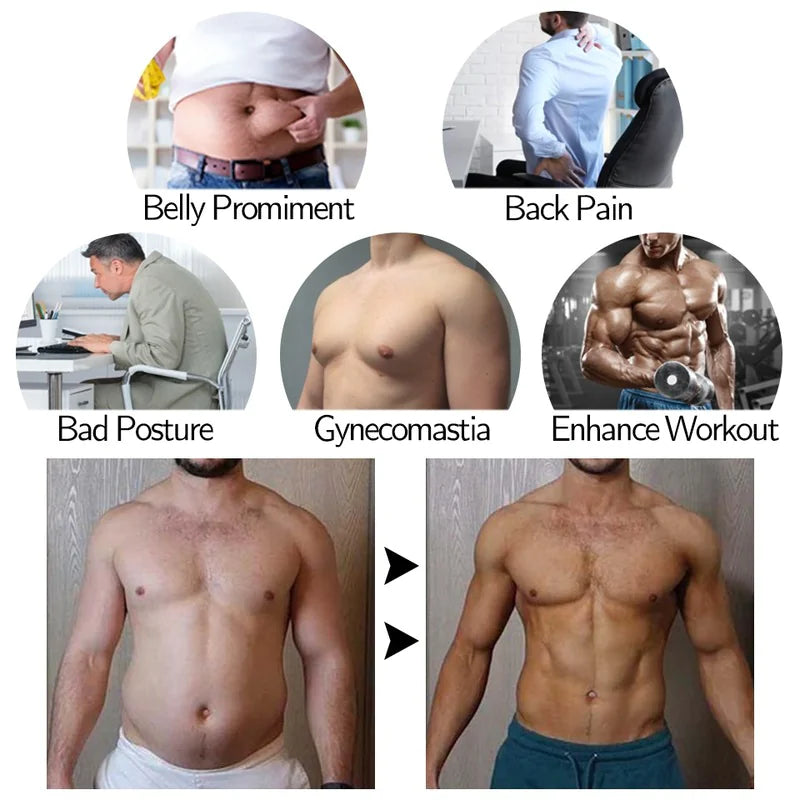 Men's Body Shaper Sauna Vest for Weight Loss Training