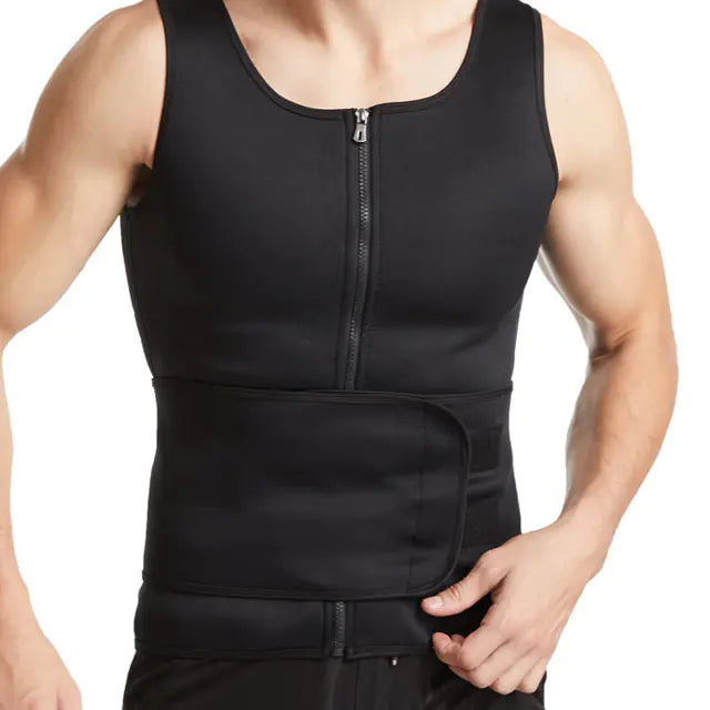 Men's Body Shaper Sauna Vest for Weight Loss Training