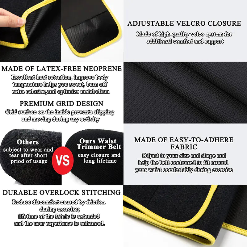 Men's Slim Fit Neoprene Waist Trainer Belt for Weight Loss